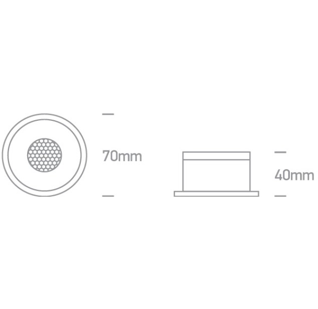 Įleidžiamas LED šviestuvas 6,5W CCT 10106DH/W/V