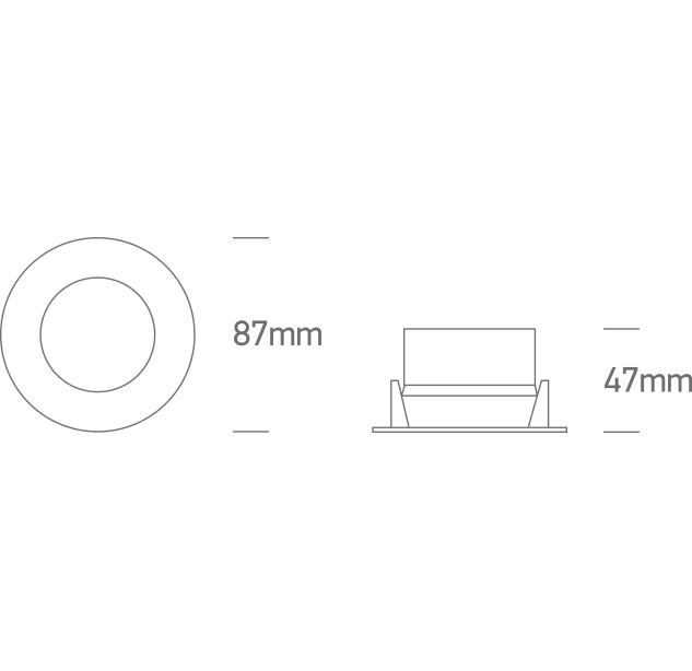 Įleidžiamas LED šviestuvas 6W 4000K IP65 10106P/W/C Įleidžiamas LED šviestuvas 6W 4000K IP65 10106P/W/C