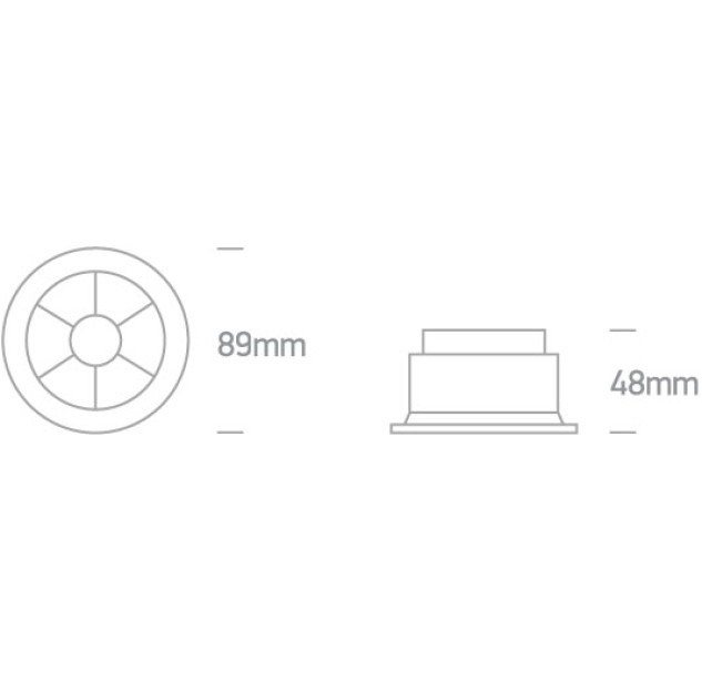 Įleidžiamas LED šviestuvas 6W 3000K 10106X/B/W Įleidžiamas LED šviestuvas 6W 3000K 10106X/B/W