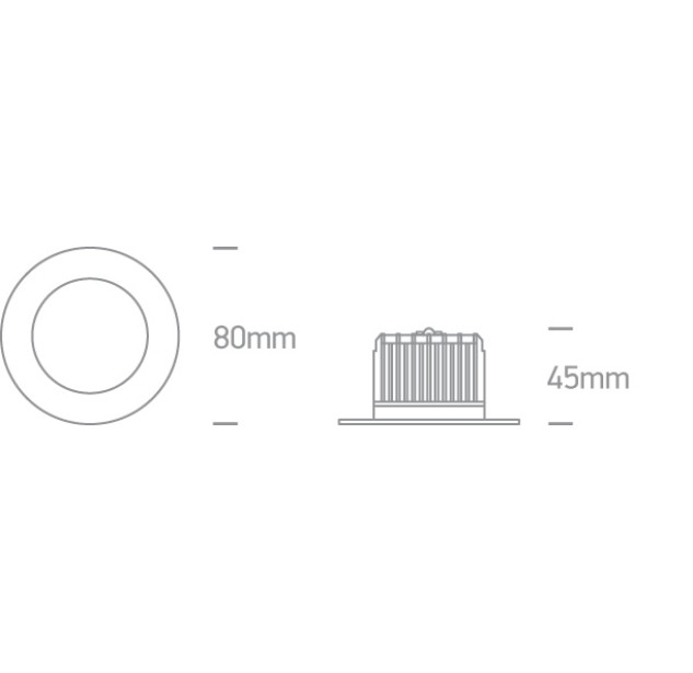 Įleidžiamas LED šviestuvas 7W 3000K IP54 10107B/W/W