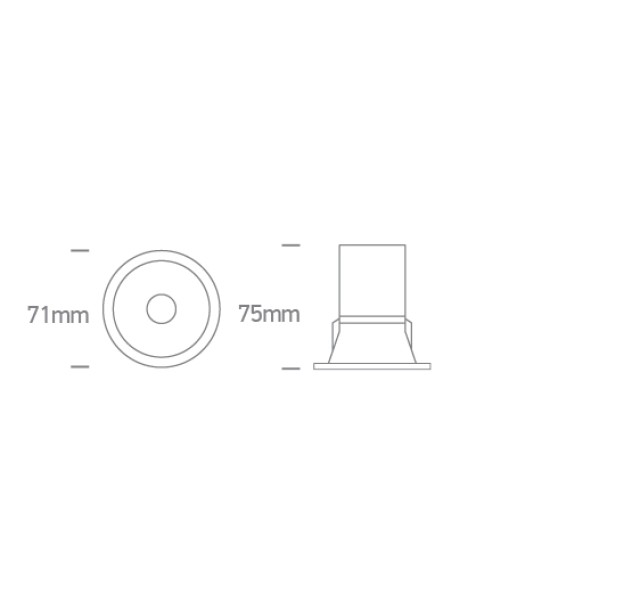 Įleidžiamas LED šviestuvas 7W CCT 10107D/W/V