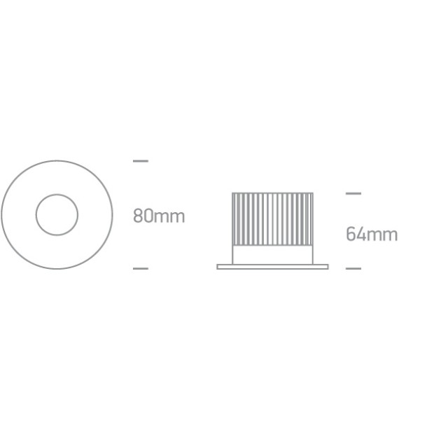 Įleidžiamas LED šviestuvas 6,5W 3000K IP65 10107DB/B/W Įleidžiamas LED šviestuvas 6,5W 3000K IP65 10107DB/B/W