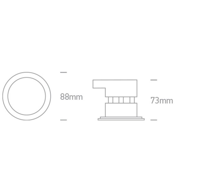 Įleidžiamas LED šviestuvas 7W 3000K IP65 10107DF/W
