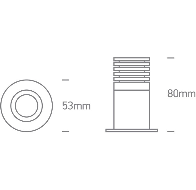 Įleidžiamas LED šviestuvas 6,5W 3000K IP65 10107DL/W/W Įleidžiamas LED šviestuvas 6,5W 3000K IP65 10107DL/W/W