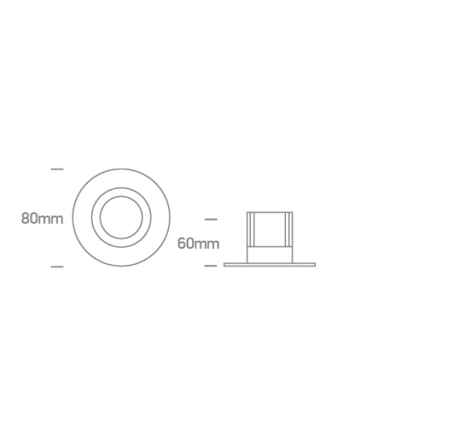 Įleidžiamas LED šviestuvas 6,5W CCT 10107HA/W/V Įleidžiamas LED šviestuvas 6,5W CCT 10107HA/W/V