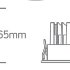 Įleidžiamas LED šviestuvas 6,5W 4000K IP65 10107PA/W/C