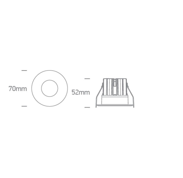 Įleidžiamas LED šviestuvas 7W CCT 10107RA/W/V