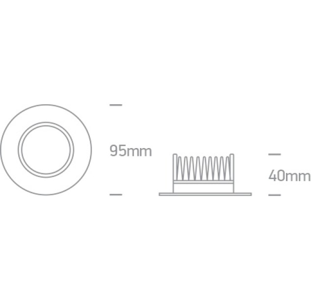 Įleidžiamas LED šviestuvas 7W CCT IP44 10107UV/W/V Įleidžiamas LED šviestuvas 7W CCT IP44 10107UV/W/V
