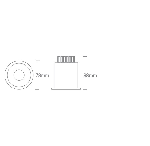 Įleidžiamas LED šviestuvas 6,5W 4000K IP54 10107WD/W/C Įleidžiamas LED šviestuvas 6,5W 4000K IP54 10107WD/W/C