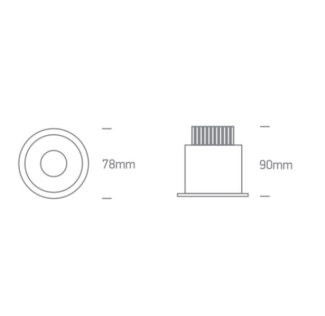 Įleidžiamas LED šviestuvas 6,5W CCT IP54 10107WD/W/V Įleidžiamas LED šviestuvas 6,5W CCT IP54 10107WD/W/V