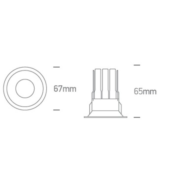Įleidžiamas LED šviestuvas 6,5W CCT IP65 10107WP/W/V