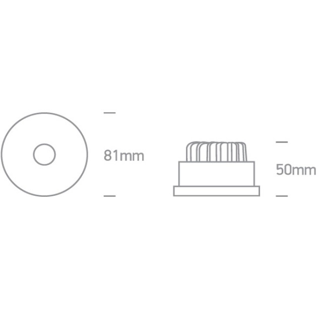 Įleidžiamas LED šviestuvas 8W 3000K 10108R/B/W