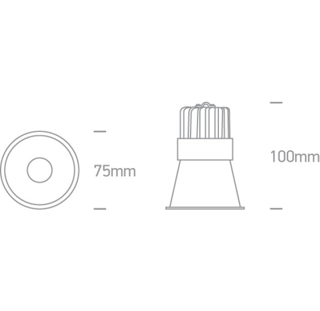 Įleidžiamas LED šviestuvas 10W CCT 10110FD/W/V