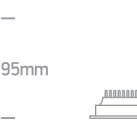 Įleidžiamas LED šviestuvas 10W CCT IP44 10110U/W/V