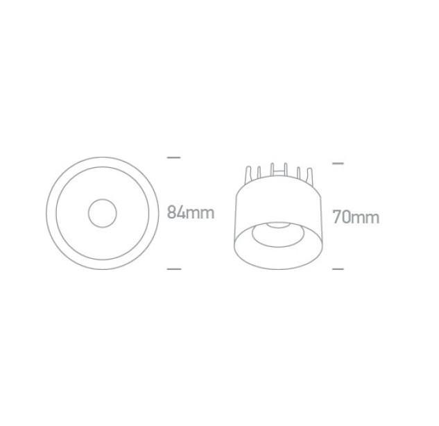 Įleidžiamas LED šviestuvas 12W 3000K 10112A/B/W Įleidžiamas LED šviestuvas 12W 3000K 10112A/B/W