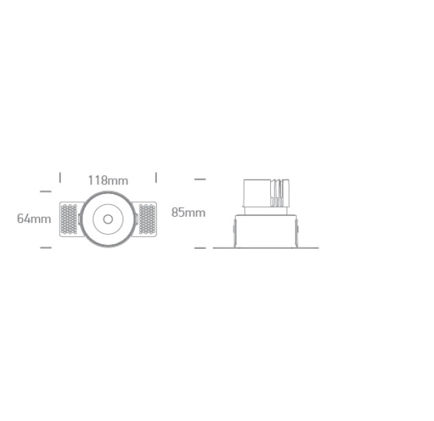Įleidžiamas LED šviestuvas 12W CCT 10112BTR/B/V