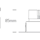 Įleidžiamas LED šviestuvas 12W CCT 10112BTR/W/V