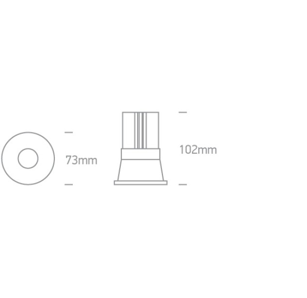 Įleidžiamas LED šviestuvas 12W 4000K 10112K/W/C