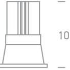 Įleidžiamas LED šviestuvas 12W 4000K 10112K/W/C