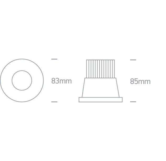 Įleidžiamas LED šviestuvas 12W 3000K IP65 10112P/B/W Įleidžiamas LED šviestuvas 12W 3000K IP65 10112P/B/W