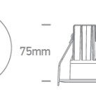 Įleidžiamas LED šviestuvas 12W CCT 10112RA/W/V