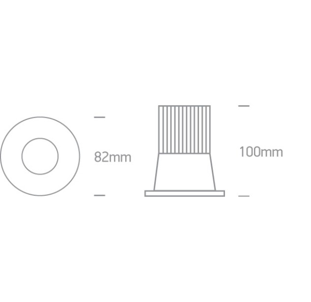 Įleidžiamas LED šviestuvas 12W 3000K IP65 10112TP/W/W