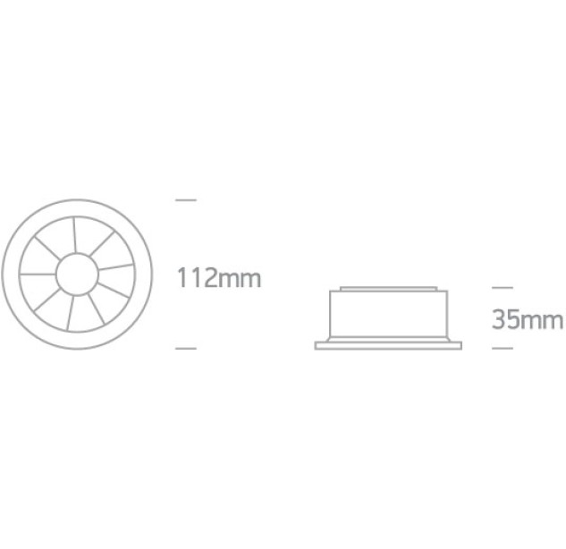 Įleidžiamas LED šviestuvas 12W 3000K 10112X/B/W