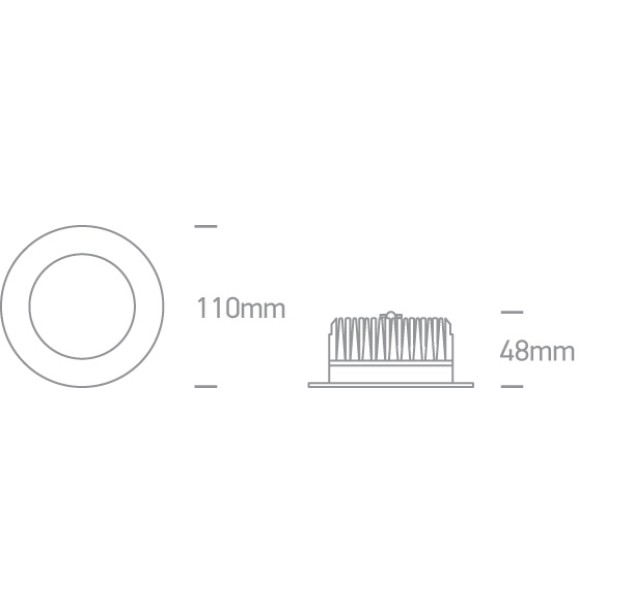 Įleidžiamas LED šviestuvas 13W CCT IP54 10113B/W/V