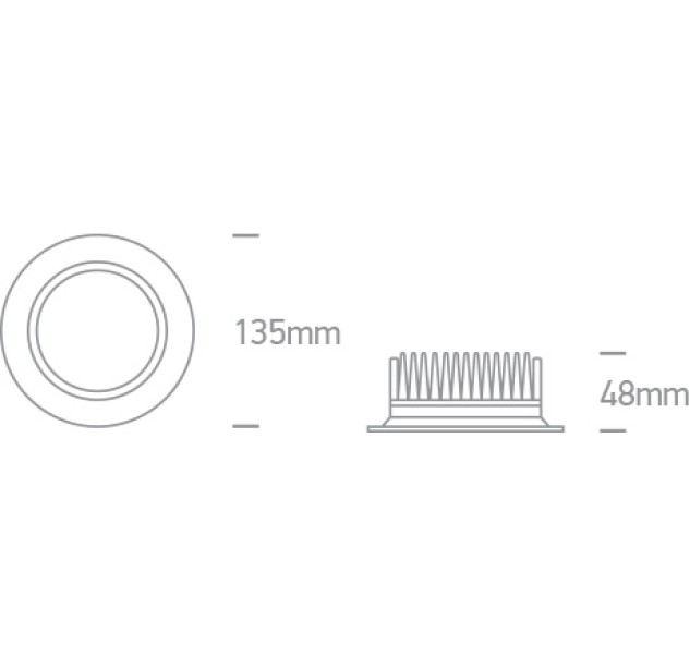 Įleidžiamas LED šviestuvas 13W CCT IP44 10113UV/W/V Įleidžiamas LED šviestuvas 13W CCT IP44 10113UV/W/V