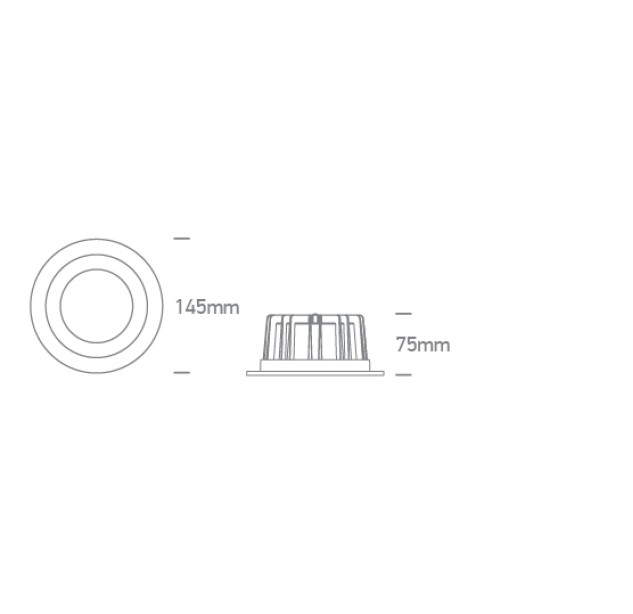 Įleidžiamas LED šviestuvas 15W CCT 10115CA/W/V Įleidžiamas LED šviestuvas 15W CCT 10115CA/W/V