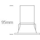Įleidžiamas LED šviestuvas 15W CCT 10115D/W/V