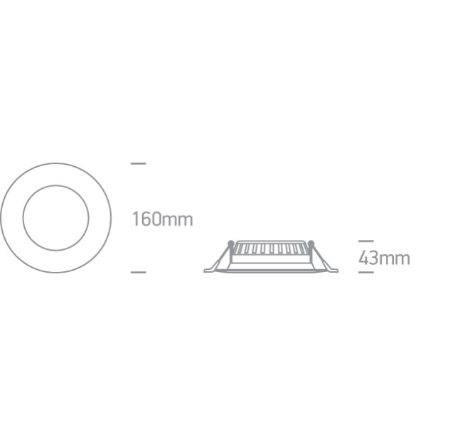Įleidžiamas LED šviestuvas 15W CCT 10115T/W/V