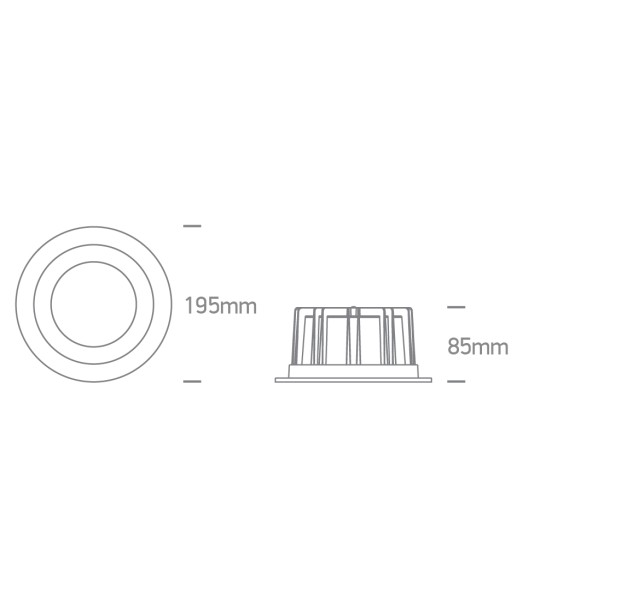Įleidžiamas LED šviestuvas 20W CCT 10120CB/W/V Įleidžiamas LED šviestuvas 20W CCT 10120CB/W/V
