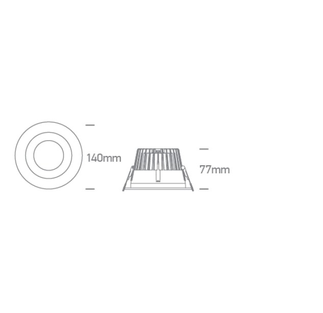 Įleidžiamas LED šviestuvas 20W CCT 10120ED/W/V