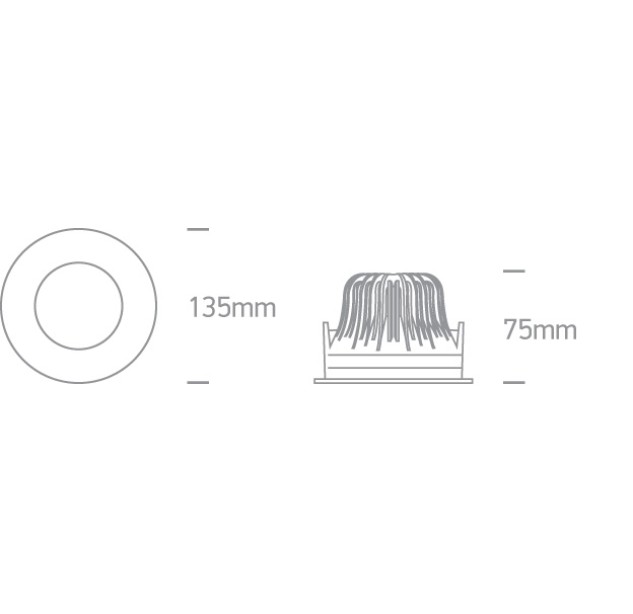 Įleidžiamas LED šviestuvas 20W 4000K IP65 10120G/W/C Įleidžiamas LED šviestuvas 20W 4000K IP65 10120G/W/C