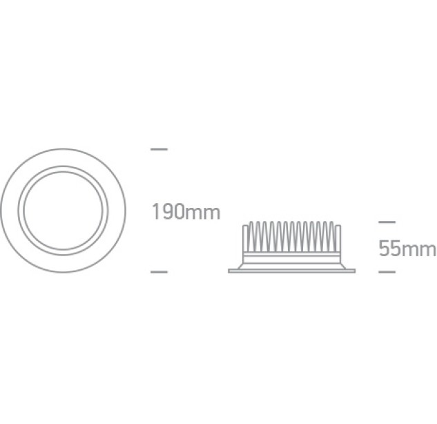 Įleidžiamas LED šviestuvas 20W CCT IP44 10120UV/B/V Įleidžiamas LED šviestuvas 20W CCT IP44 10120UV/B/V
