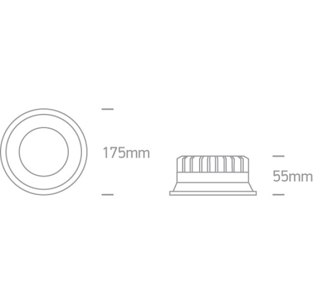Įleidžiamas LED šviestuvas 22W CCT 10122D/B/V
