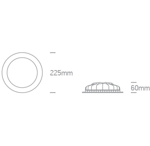 Įleidžiamas LED šviestuvas 22W 4000K 10122FD/W/C