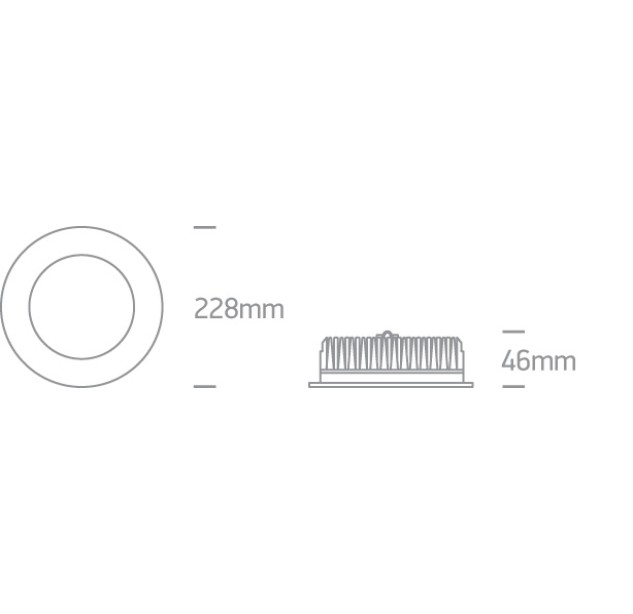 Встраиваемый светильник LED 25 Вт 4000 К IP54 10125B/W/C Встраиваемый светильник LED 25 Вт 4000 К IP54 10125B/W/C