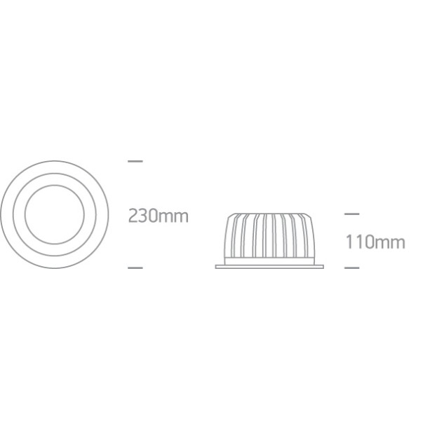 Įleidžiamas LED šviestuvas 30W 4000K 10130CA/W/C