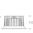 Įleidžiamas LED šviestuvas 30W CCT 10130CA/W/V