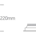Įleidžiamas LED šviestuvas 30W 4000K IP44 10130U/W/C