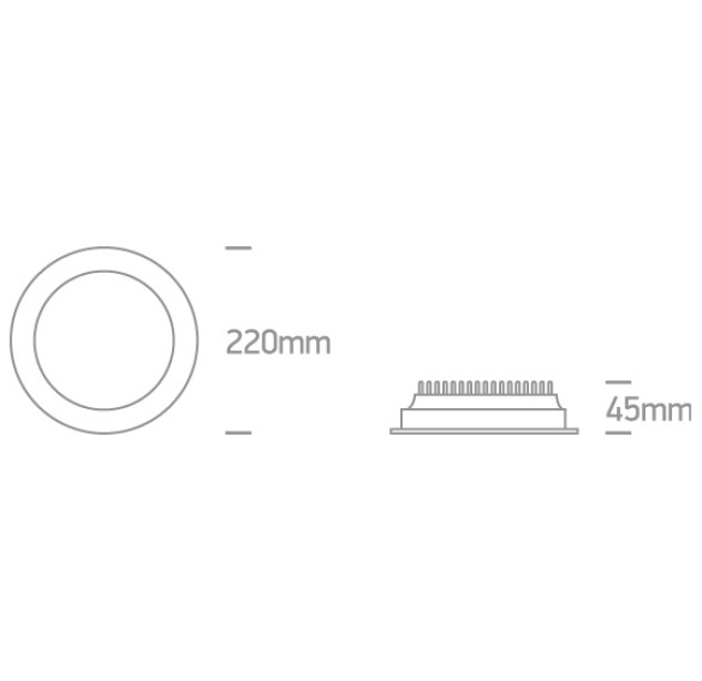 Įleidžiamas LED šviestuvas 30W CCT IP44 10130U/W/V