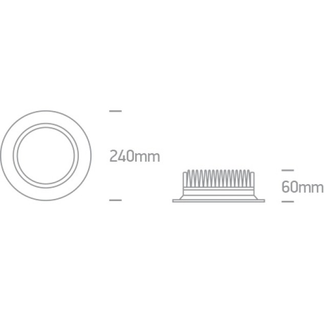 Įleidžiamas LED šviestuvas 30W CCT IP44 10130UV/B/V Įleidžiamas LED šviestuvas 30W CCT IP44 10130UV/B/V
