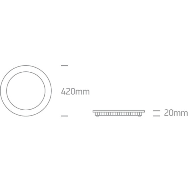 Įleidžiamas LED šviestuvas 40W 4000K IP40 10140F/W/C