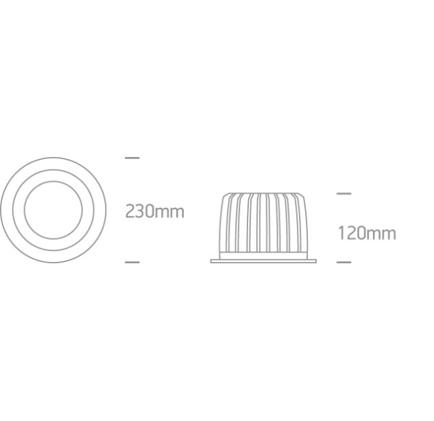 Įleidžiamas LED šviestuvas 60W 4000K 10160CA/W/C