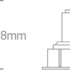 Reguliuojamas Įleidžiamas LED šviestuvas 3/5W 3000K 11104K/B/W