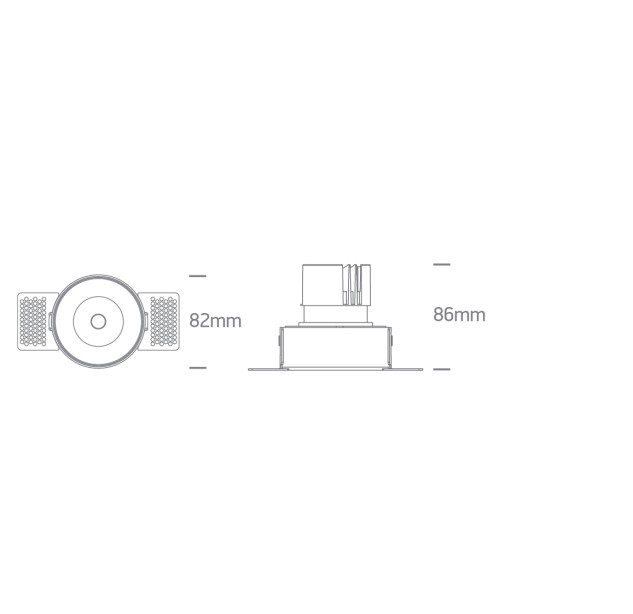 Reguliuojamas Įleidžiamas LED šviestuvas 6,5W CCT IP54 11107BT/W/V