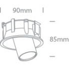 Reguliuojamas Įleidžiamas LED šviestuvas 6,5W 3000K 11107C/B/W