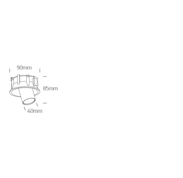Reguliuojamas Įleidžiamas LED šviestuvas 6,5W CCT 11107C/W/V